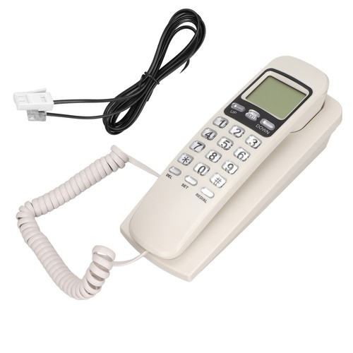 Wired Wall Phone Multifunctional Calendar Lcd Display Caller Id Landline Wit SPC - Zdjęcie 6 z 12
