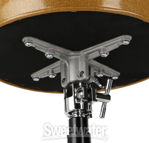 Pork Pie Percussion Round Drum Throne - Gold with Leopard Print - Picture 7 of 8