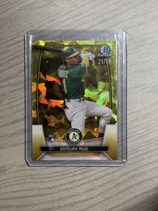 2023 Bowman Chrome Esteury Ruiz Sapphire Rookie #46 Gold Refractor /50 Dodgers