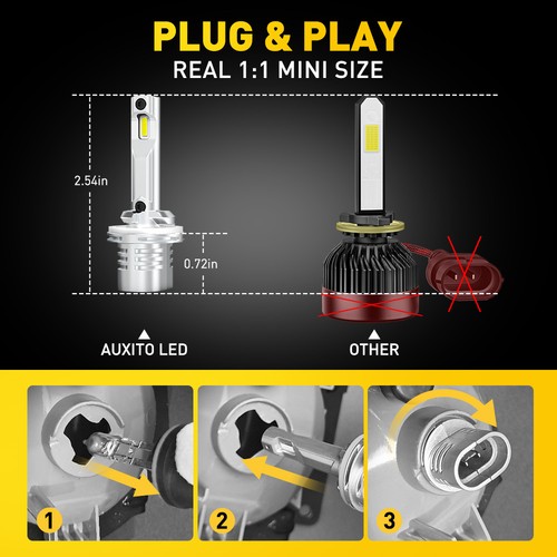AUXITO 880 LED Fog Light Bulb 6500K Xenon White High Power 890 892 893 899 LN P - Picture 4 of 10