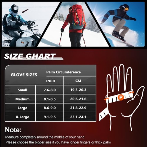 Guantes térmicos, guantes eléctricos térmicos para hombre/mujer recargables, impermeables... - Imagen 3 de 7