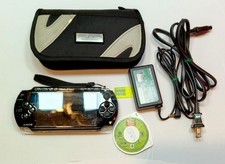 Sony PSP 1001 Handheld Console Black Tested (No Battery ) & Extra 