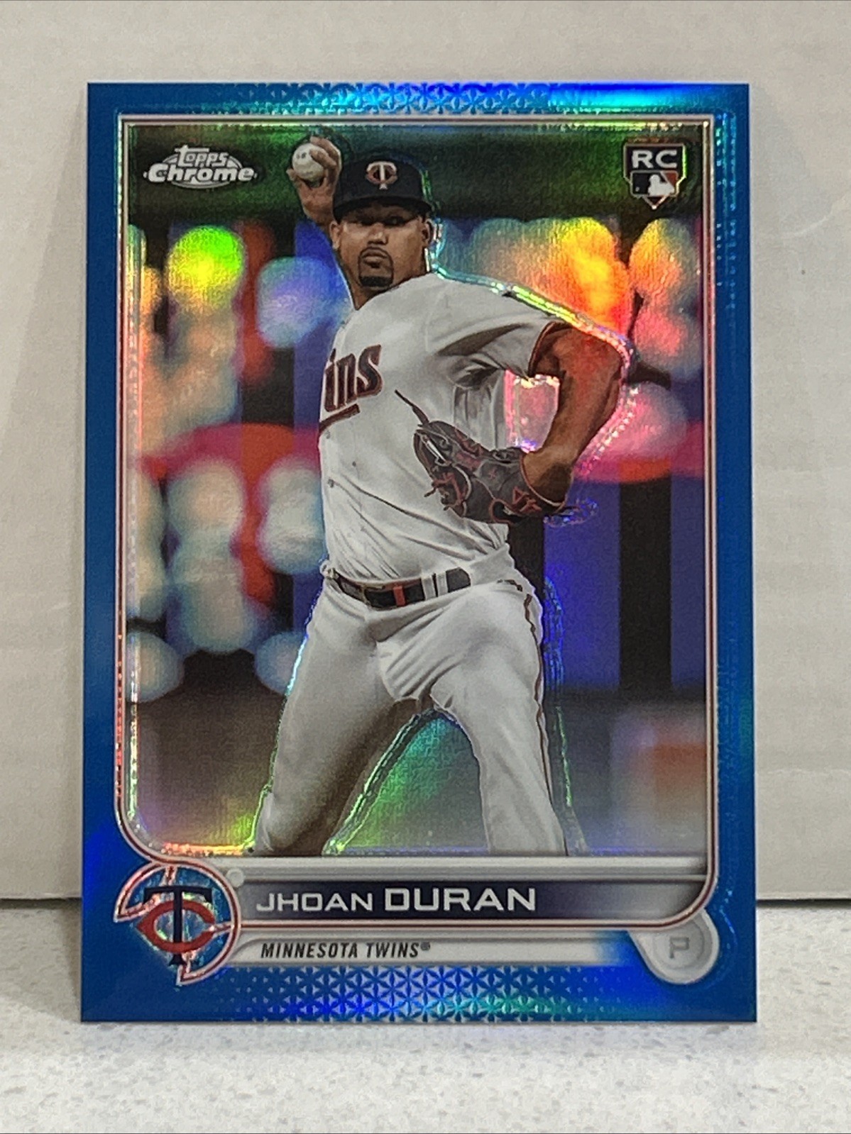 2022 Topps Chrome Update Jhoan Duran Rookie Blue Refractor /199 USC34