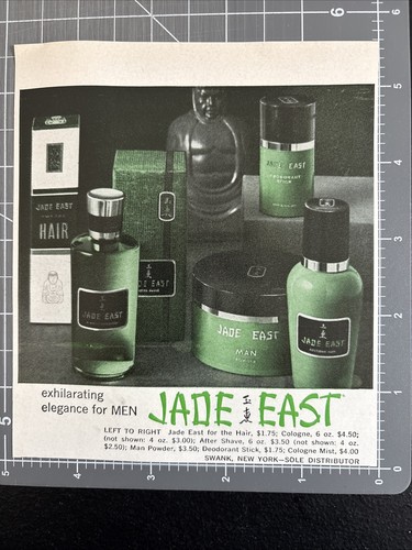 1965 Print Ad Jade East Cologne, After Shave, Man Powder, Deodorant & Hair