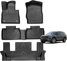 Floor Mats for 2020-2025 2026 Ford Explorer, Heavy Duty TPE Anti-Slip