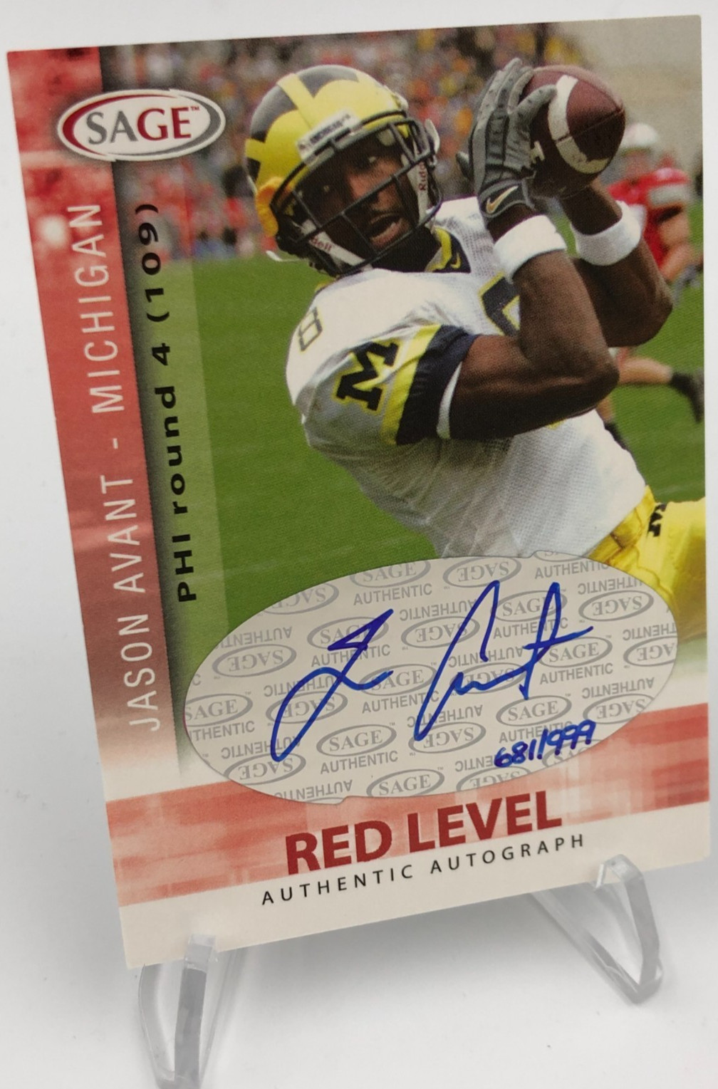 Jason Avant SA-GE Autographs #A3 Red