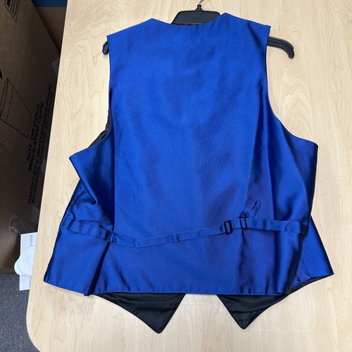 Michael Kors Smoking Ballkleid Anzug Weste Herren L royalblau Polyester - Bild 6 von 6