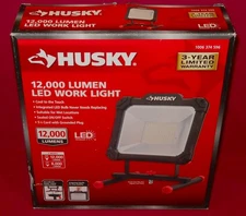 NEW OPEN BOX Husky Portable LED Work Light 12,000 Lumens Max Complete FREE SHIP