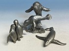 Lot of 3 Pewter Spoontiques Manatees #2049 Penguines #211 Humpback Whale #278