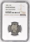 1898 25C Barber Quarter NGC Good Details Obv. Scratched