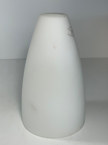 Vintage Vianne Frosted White Mouth Blown Glass Lamp Shade France 1.25" Fitter - Picture 11 of 11