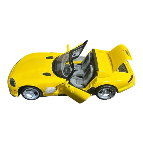 Anson Metal Series Dodge Viper RT/10 1:12 Diecast Car Yellow LTD 1 of 3999 NIB - Picture 7 of 8