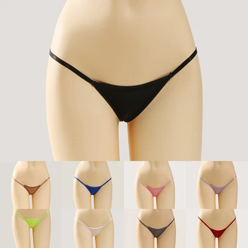 Womens Trendy Glossy Bikini Undergarments with Medium Stretch Material