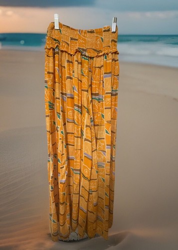 True Destinations Printed Resort Wear Flare Pants Beach Coverup Size Small - Picture 2 of 3