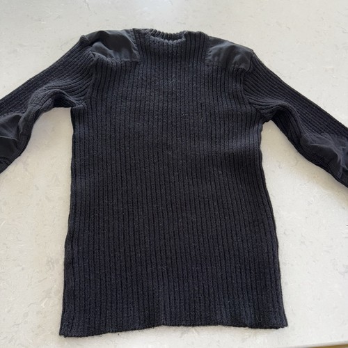 Vintage LL Bean Commando Pullover Medium 100% Wolle England Made Patches Maine - Bild 2 von 7
