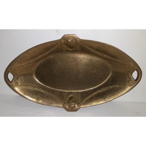 Antique Victorian Centerpiece Brass Bowl Made in Italy 12" x 7" - Picture 2 of 6