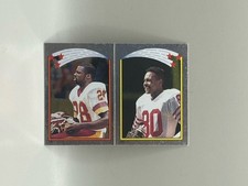 Jerry Rice 49ers #151 1988 Topps Sticker Foil #137 Darrell Green Redskins