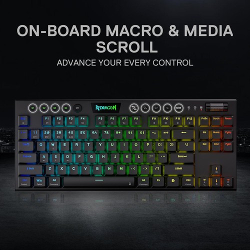 K621 Horus TKL Wireless RGB Mechanical Keyboard, 5.0 BT/2.4 Ghz/Wired Three M... - Picture 7 of 9