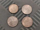 Lot of 4 Morgan Silver Dollars – 1879‑S, 1881‑S (x2), 1886‑O – Strong Detail AU+