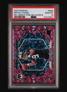 2023 Mosaic Football Bryce Young NFL Debut No Huddle Pink RC /20 GEM 10