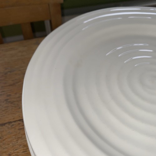 Sophie Conran Portmeirion White ripple pattern dinner plates 11” set of 8 - Picture 2 of 5