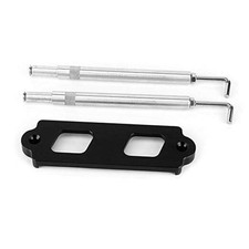 161mm/6.3in Aluminum Car Battery Tie Down Bracket Car Battery Holder fit Black