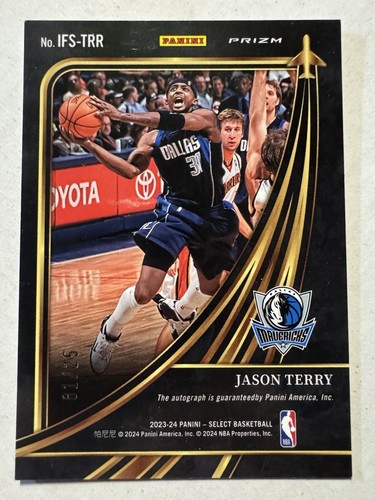 2023-24 Panini Select Jason Terry In Flight Tie Dye 01/25 Auto Autograph Mavs - Picture 2 of 3