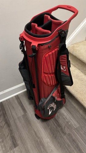 Callaway Zero Stand Bag Red Gray 4-Way Divide Golf Bag - Picture 4 of 10