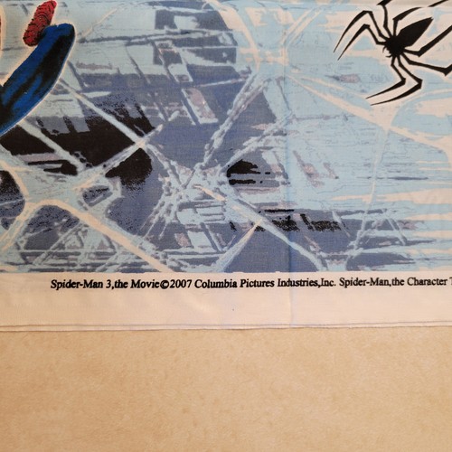Spider-Man 3 Marvel Cotton Fabric 1yd x 44 Black Red Blue Web Comic Quilt - Picture 8 of 14