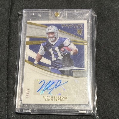 Panini 2021 Immaculate Collection Micah Parsons #145 RC Auto /99 Cowboys
