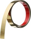 Quarkzman Zierleiste Edelstahl, Wandverkleidung, Spiegelgold, 3m x 3cm, Klebend