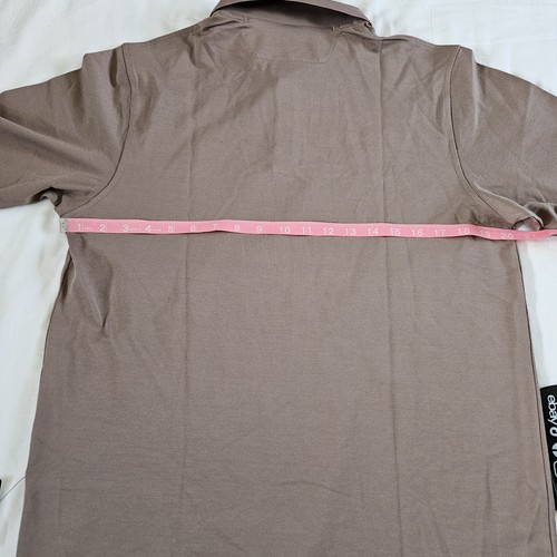 Lululemon Cotton Pique Short Sleeve Polo Shirt TPTC Taupetastic Mens Size Medium - Picture 5 of 6