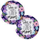 She is Strong Warm Loving Mom Floral Coasters for Car Cup Holders Set of 2