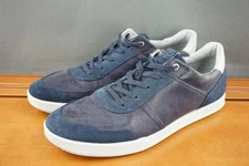 Ecco Collin Shoe Mens Size 11 Blue Leather Suede Casual Low Top Sneaker Portugal
