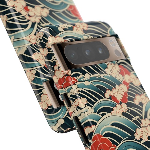 Japanese Wave Pattern - Tough Phone Case - iPhone, Galaxy, Google Pixel Models - Picture 117 of 203