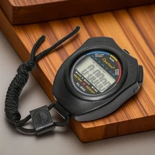 2PCS SET Digital Stopwatch Sports Counter Chronograph Date Timer Odometer Watch