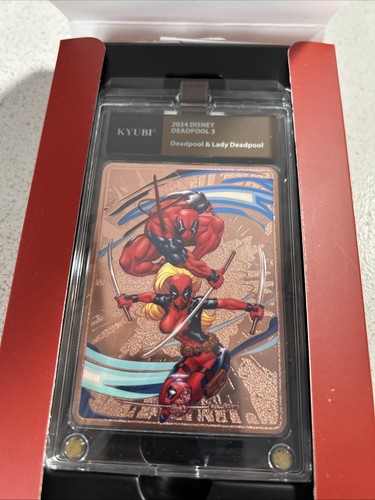 2024 Kyubi Marvel Lady Deadpool And Wolverine Rose Gold Trading Card In A Case