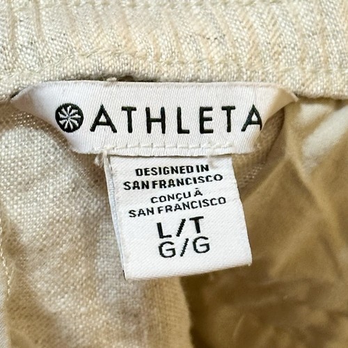 Athleta Retreat Leinen hoch geschnittene Jogginghose ungefärbt Reißverschlusstasche Damengröße Large " - Bild 7 von 10