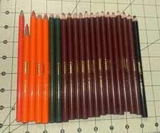 PRANG Vintage Colored Pencils 20 ( Orange, Green, Brown & Black ) Thick Lead