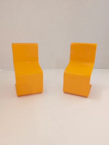 Vintage Barbie House Chairs Townhouse 1973 set of 2 Mod Design Seats