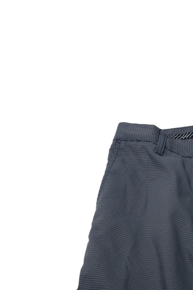 Pantalones Cortos de Vestido Bonobos Para Hombres Cremallera Botón Plisado Forrado a Cuadros Gris Talla 30 EUR Foto 3 de 4