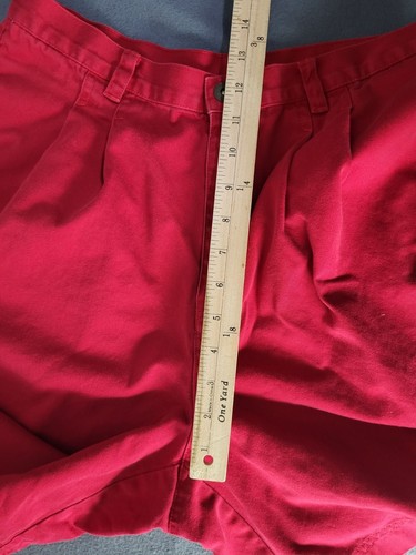VTG LIZ CLAIBORINE LIZSPORT Women's SZ 12 Red Pleated Walking Shorts High Waist - Picture 5 of 7