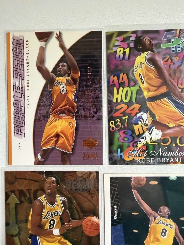 Lote de 6 tarjetas de baloncesto de la NBA con inserción de tarjeta de novato Kobe Bryant - estilo metálico Topps Foto 3 de 4