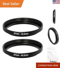 2 Pcs 37-40.5MM Step-Up Ring Adapter, 37mm to 40.5mm Step Up Filter Ring, 37m...