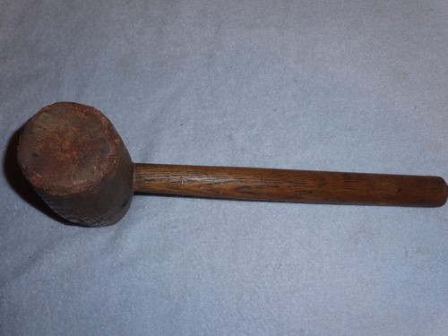 VINTAGE ANTIQUE ORIGINAL 15" ALL WOOD CARNIVAL HAMMER SIGN TOOL WOODEN PRIMITIVE - Picture 7 of 19