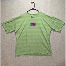 Vintage What A Tee Charleston SC Watermelon Striped Shirt Green XL Made in USA