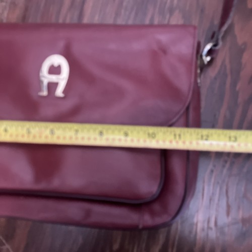 Vintage Etienne Aigner Oxblood Burgund Leder Schultertasche Handtasche Klassisch  - Bild 17 von 22