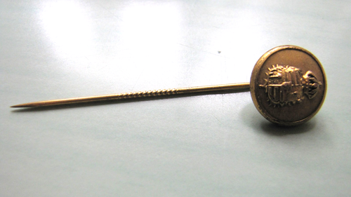 Antike 11k Gelbgold Royal Crown Stecknadel von Min & Sons Lo. ca. 2 1/2'' - Bild 4 von 5
