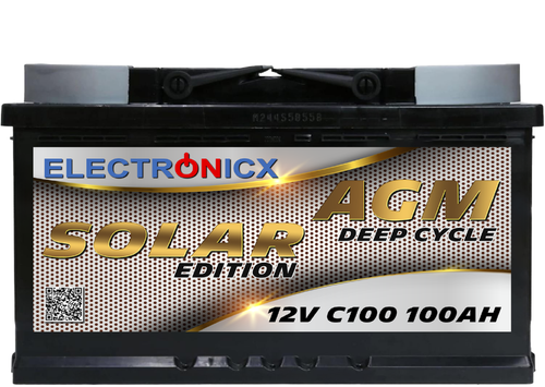 Batería AGM Solar Electronicx Edición Solar 100 AH 12V Suministro Solar