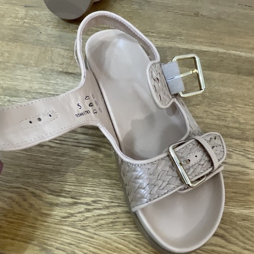 M&S COLLECTION Buckle Ankle Strap Sandals Natural Size 5 UK - Picture 8 of 9